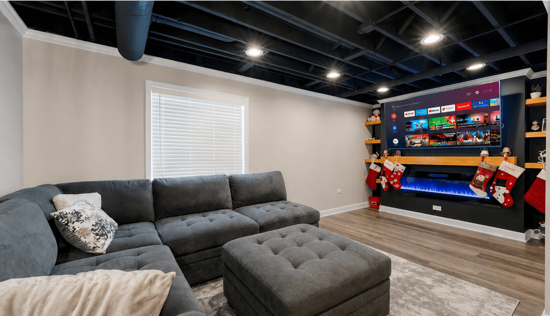 Nepean basement after renovation