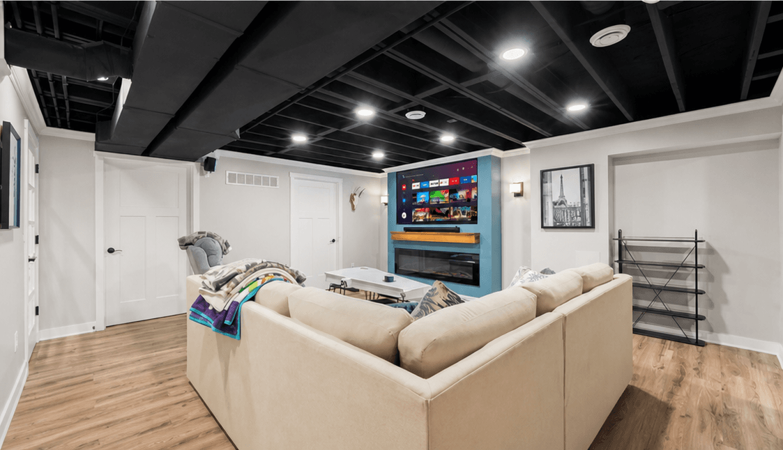 Riverside South basement after renovation