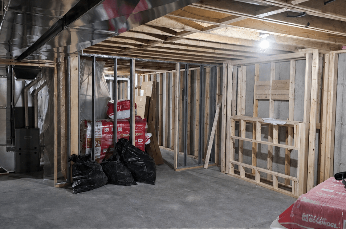 Riverside South basement before renovation